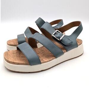 B O C BY BØRN Meadows Slingback Sandals Buckle Women's Blue Size US7M EU37.5